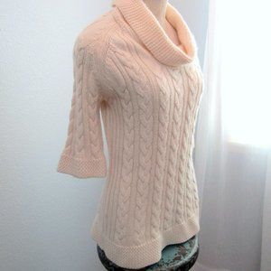 Coldwater Creek Cable Knit Sweater Cowl Neck
